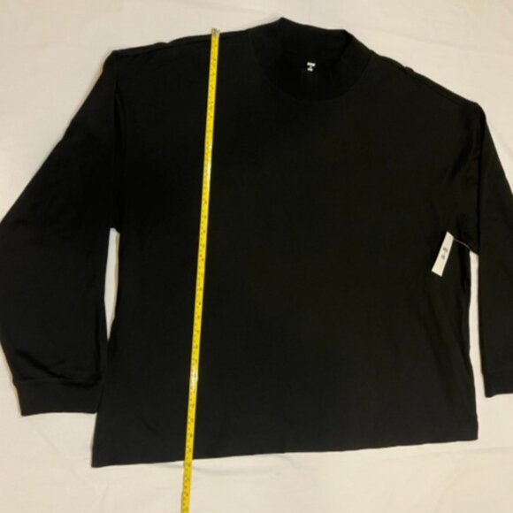 Mode of One Mens Long Sleeve Oversized Fit Tshirt Deep Black Size XXL - Picture 4 of 7